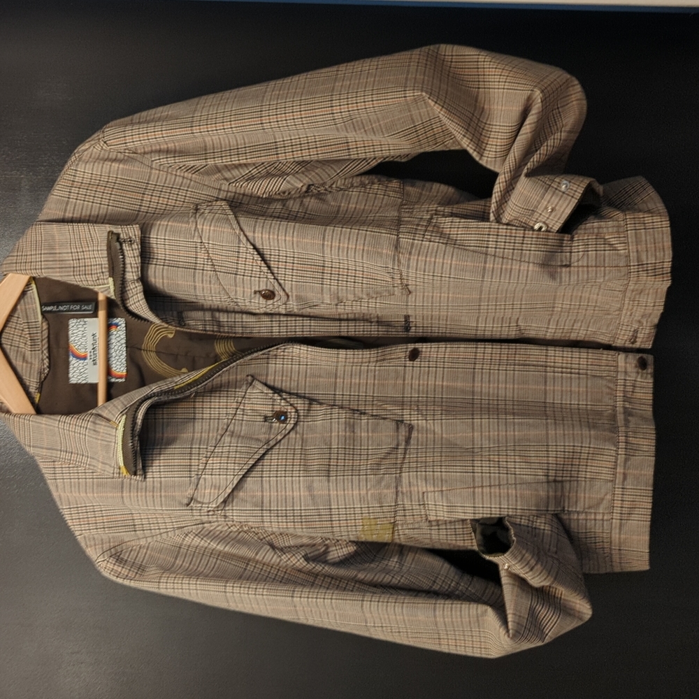 Unisex Men's Women's SkunkFunk Akier  Plaid Zip Up Coat Jacket Size Small